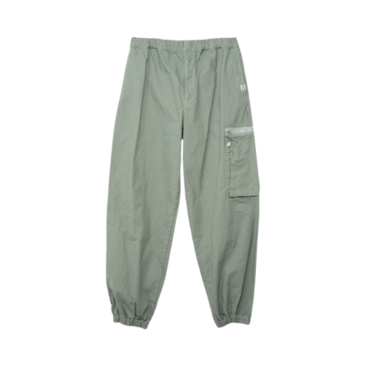 I09PT011-GREEN Maison Mihara Yasuhiro Instrumental Heavy Canvas Jogger Pants Green
