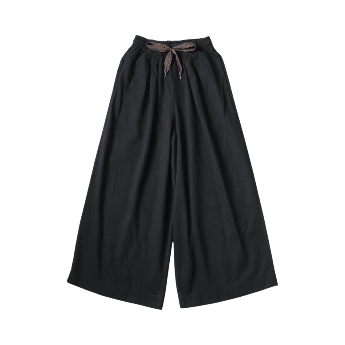 캐피탈 코튼 리넨 트윌 루드 배기 팬츠 블랙