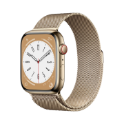 Apple Watch Series 8 45mm Cellular Gold Stainless Steel Case with Milanese Loop Gold (Korean Ver.)