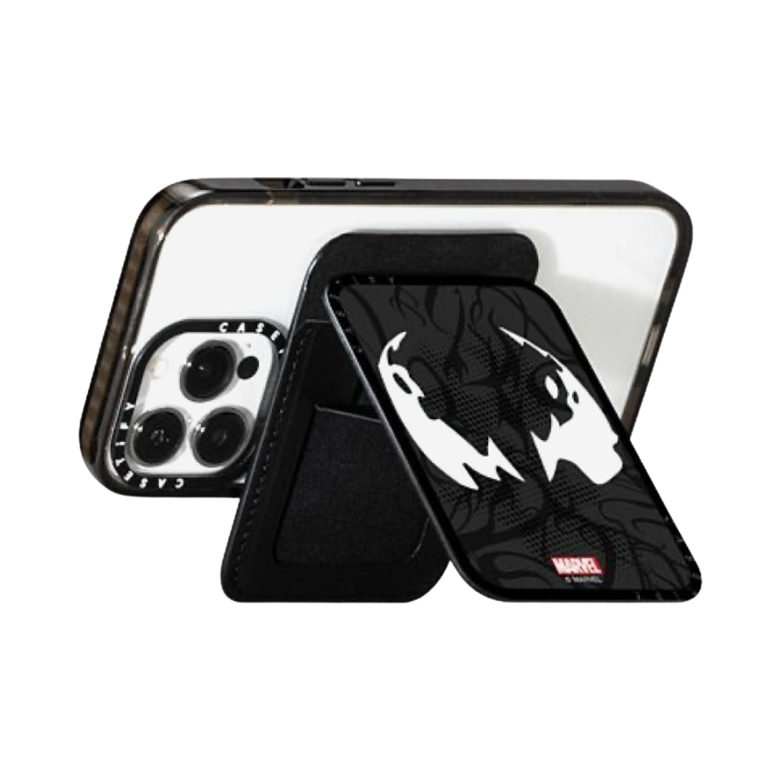 케이스티파이 x 마블 베놈 맥세이프 스내피 카드홀더 스탠드 블랙(Casetify x Marvel Venom Magasafe Snappy Cardholder Stand Black) - 4