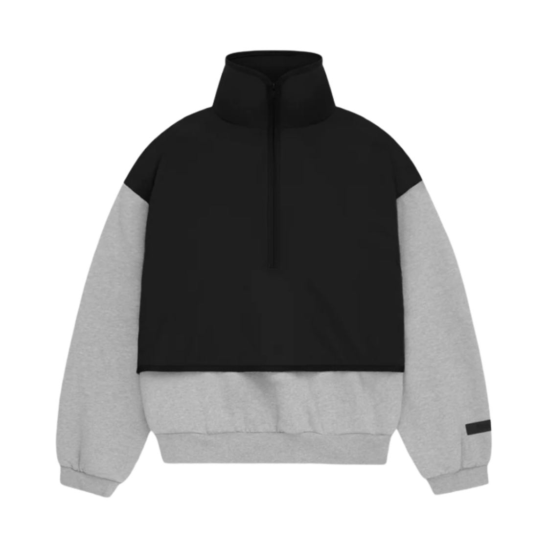 (키즈) 에센셜 나일론 플리스 모크넥 스웨터 라이트 헤더 그레이 - 24SS((Kids) Essentials Nylon Fleece Mockneck Sweater Light Heather Grey - 24SS) - 1