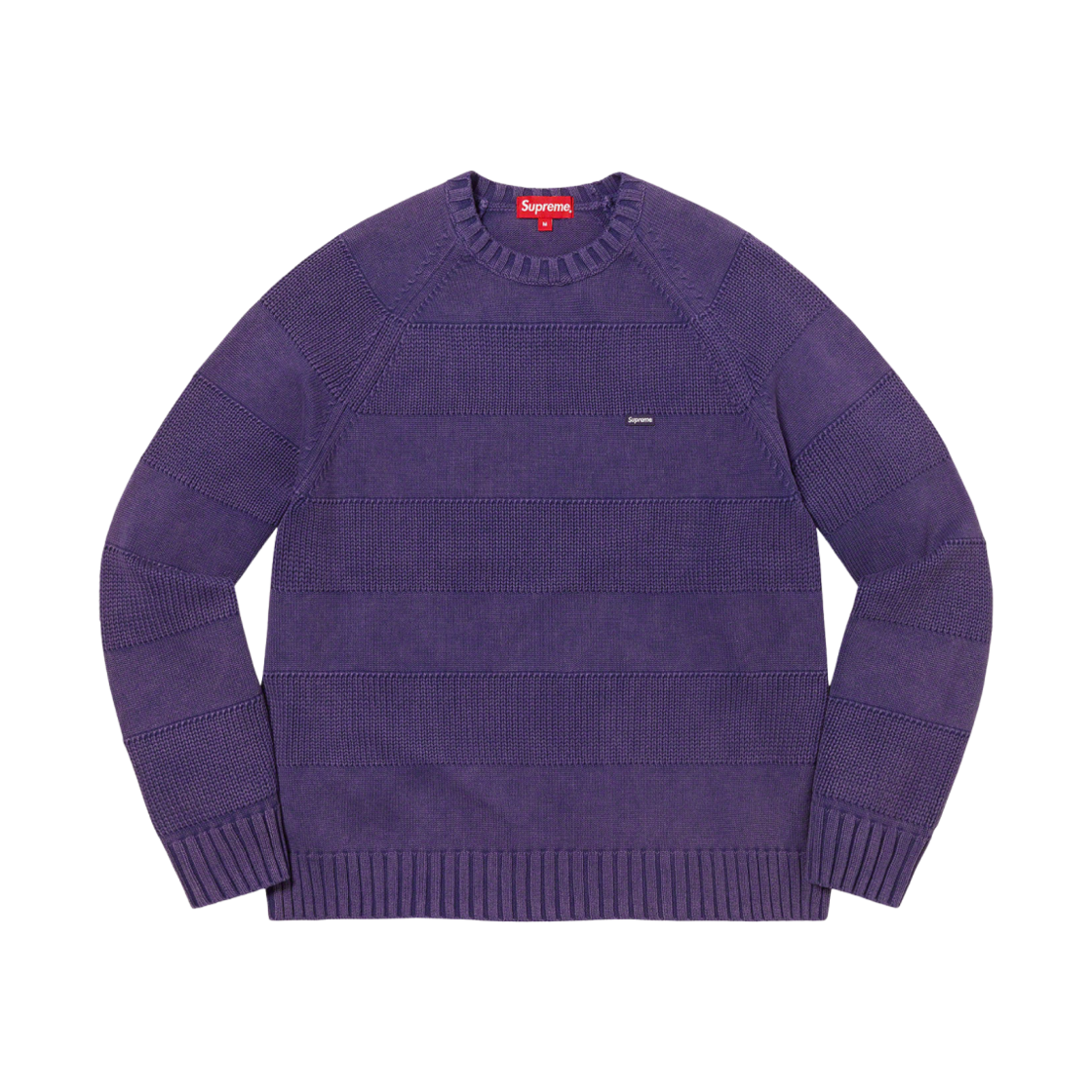 슈프림 스몰 박스 스트라이프 스웨터 퍼플 - 23SS(Supreme Small Box Stripe Sweater Purple - 23SS) - 1