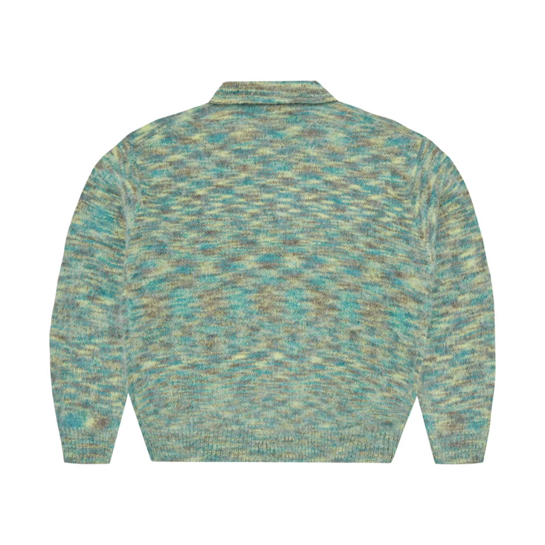 코르테이즈 믹스드 니트 하프 집업 그린 멜란지(Corteiz Mixed Knit Half Zip Green Melange) - 2