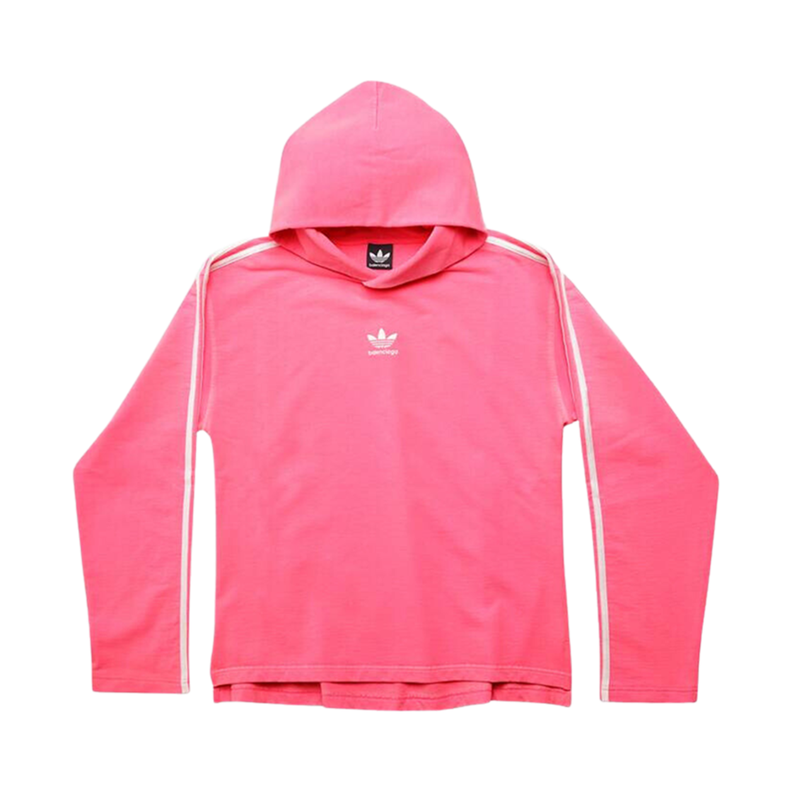 (W) 발렌시아가 x 아디다스 노 립 후드 미디움 핏 네온 핑크((W) Balenciaga x Adidas No Rib Hoodie Medium Fit Neon Pink) - 1