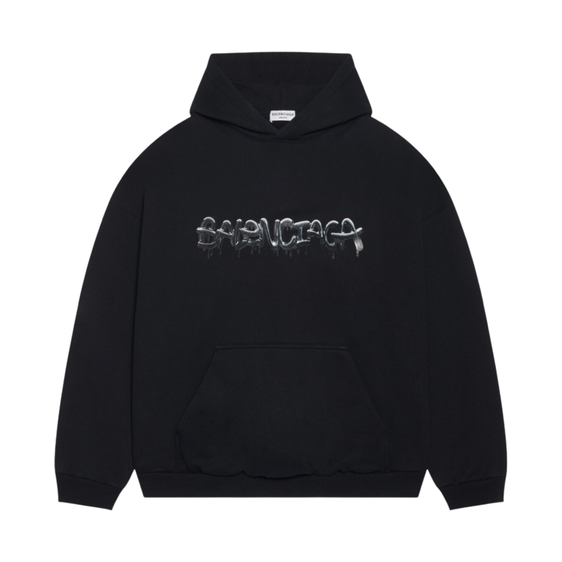 발렌시아가 슬라임 와이드 핏 후드 블랙(Balenciaga Slime Wide Fit Hoodie Black) - 1