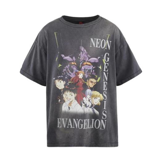 YS8-0000-C24 Saint Mxxxxxx x Evangelion Neon S/S T-Shirt Black