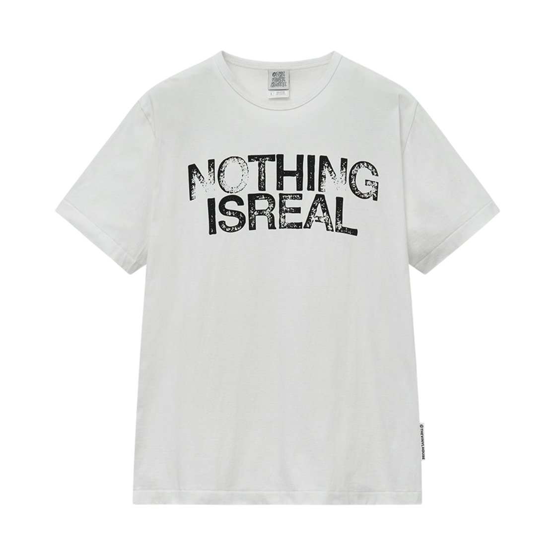 더바이닐하우스 낫띵 이즈 리얼 티셔츠 화이트(Thevinylhouse Nothing Is Real T-Shirt White)