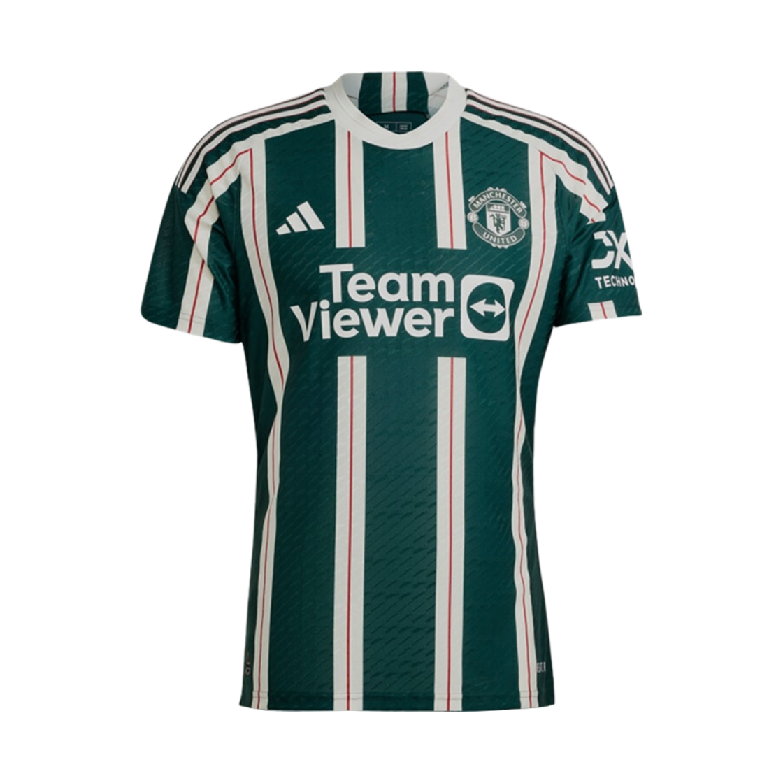 아디다스 맨체스터 유나이티드 2023/24 어웨이 어센틱 저지 그린 나이트 - US 사이즈 (논 마킹 버전)(Adidas Manchester United 2023/24 Away Authentic Jersey Green Night - US Sizing (Non Marking Ver.))