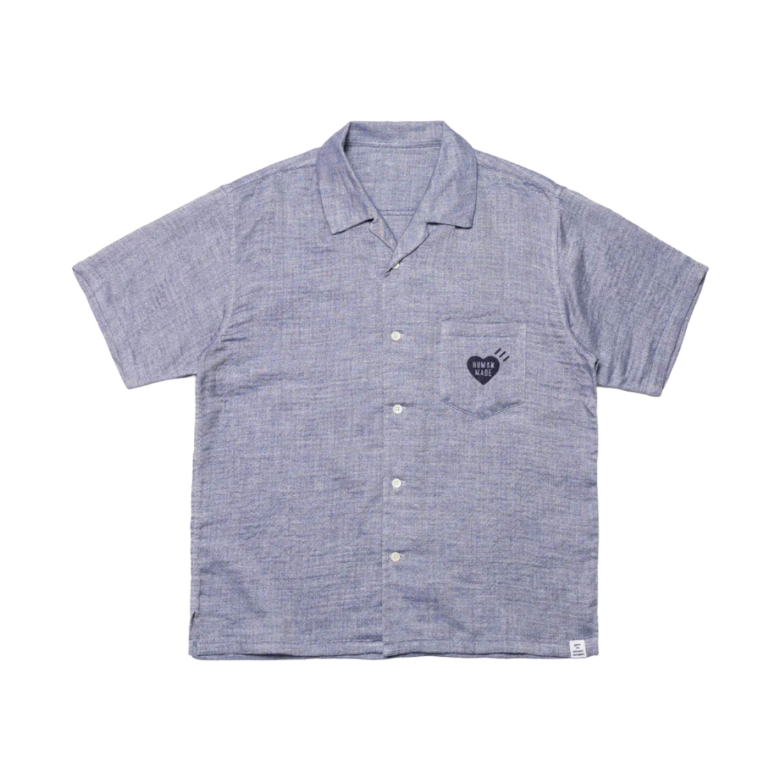 HM25SH019 Human Made Chambray Gauze Aloha Shirt Navy