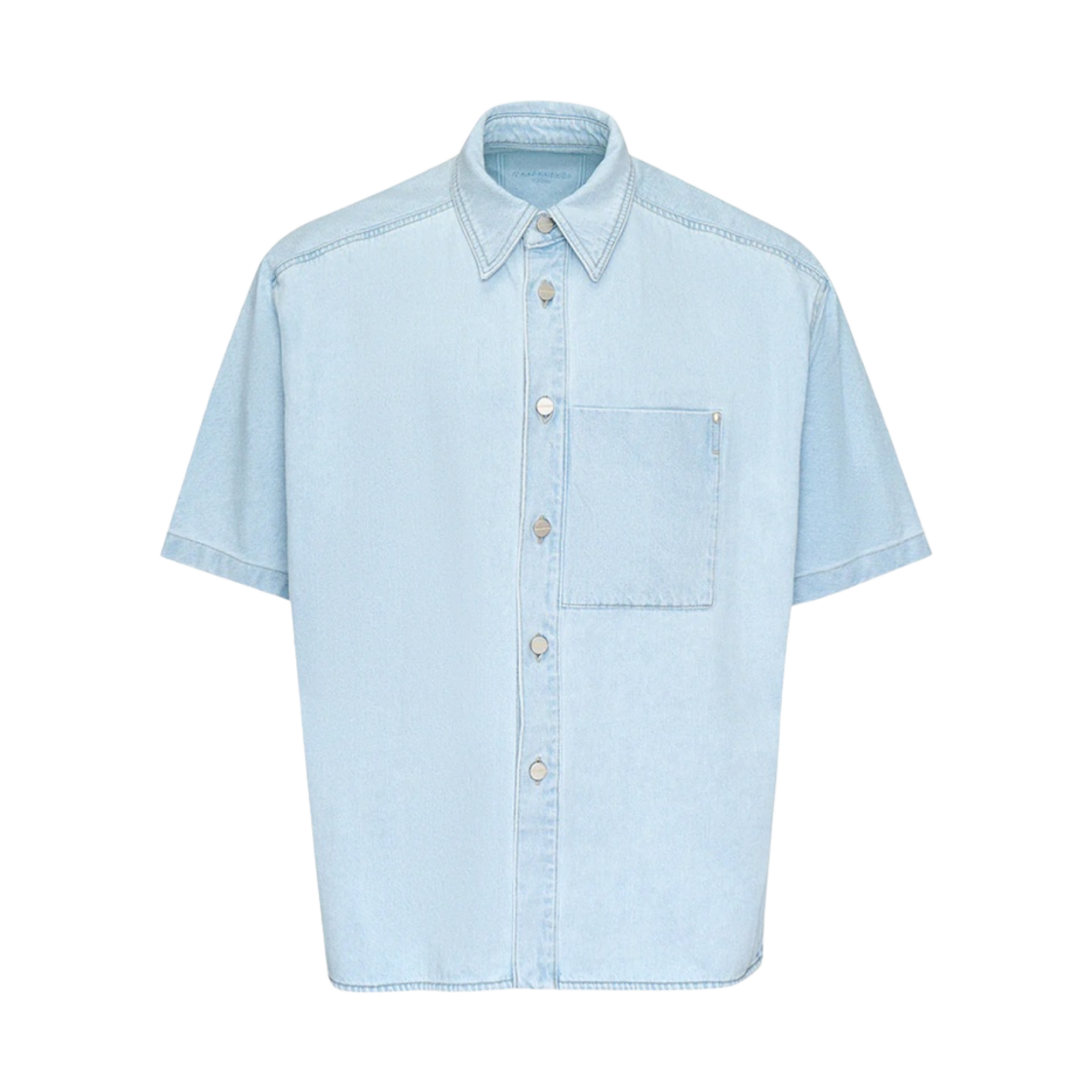 우영미 숏슬리브 플라워 셔츠 블루 - 24SS | Wooyoungmi | KREAM