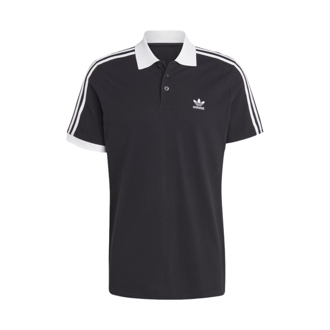 아디다스 아디컬러 클래식 삼선 폴로 셔츠 블랙 - KR 사이즈(Adidas Adicolor Classic 3-Stripes Polo Shirt Black - KR Sizing)