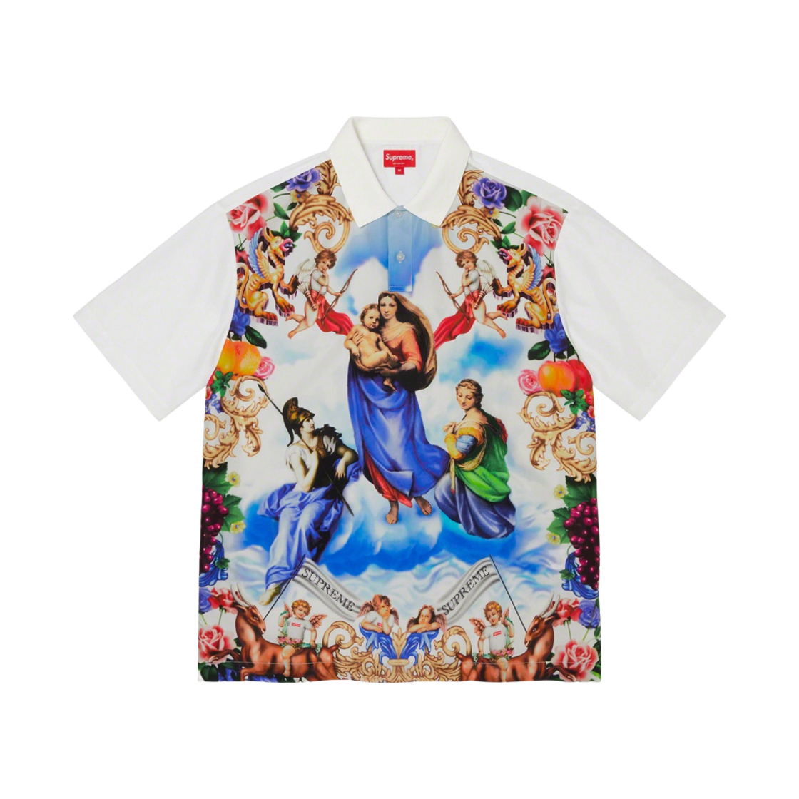 슈프림 헤븐리 실크 폴로 화이트 - 22FW