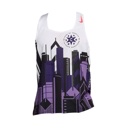 Nike Dri-Fit ADV Aeroswift Running Singlet White Bright Crimson - US/EU