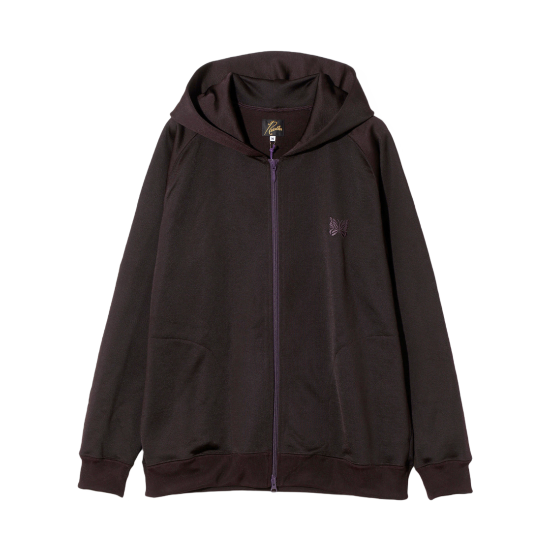 QV338B Needles Zipped Hoodie Bright Jersey Dark Purple