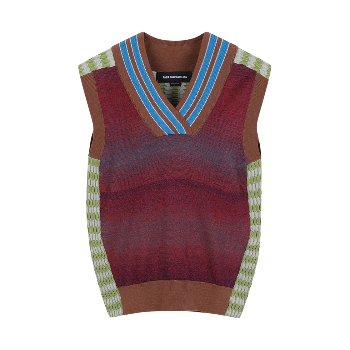 KW4AKNPPC01ML [KREAM 단독] Paula Canovas Del Vas Women Hot Knit Vest Lime Terra