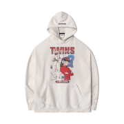 QT8 GARMENTS Twins Vintage Washed Hoodie Ecru