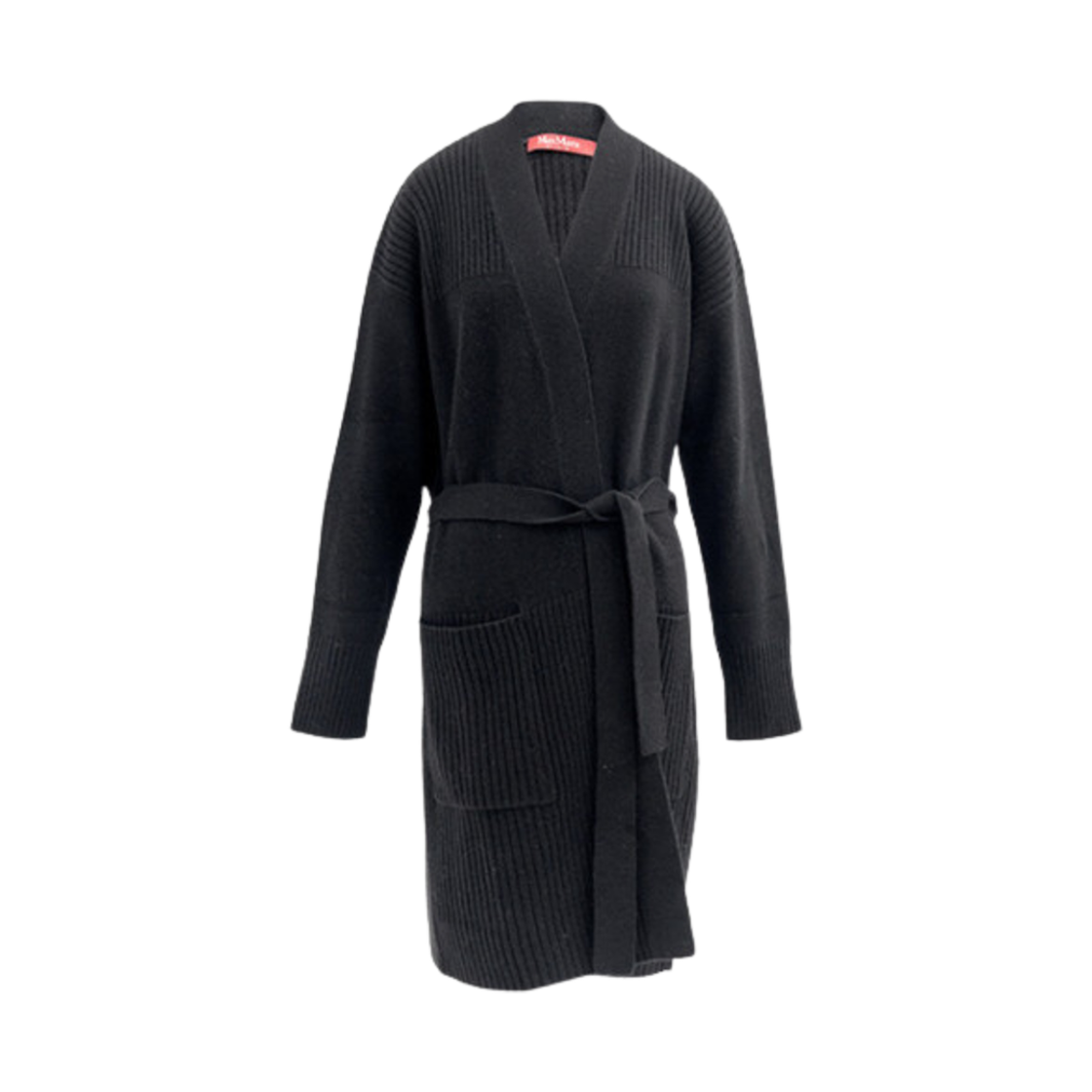 FLOC-013 (W) Max Mara Studio Floc Cashmere Cardigan Black