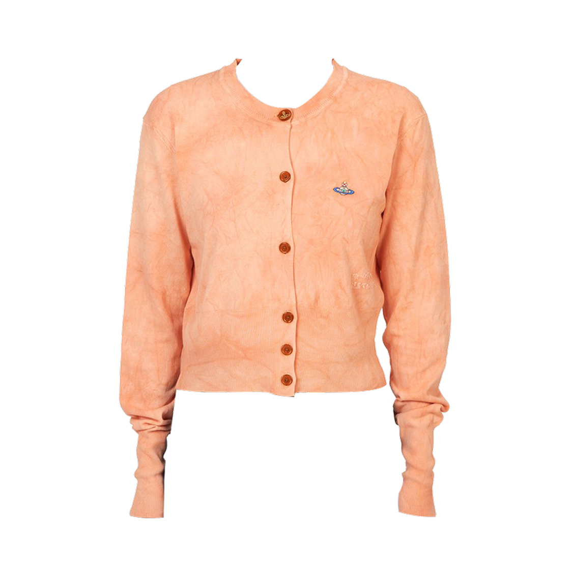 (W) 비비안 웨스트우드 베아 크롭 가디건 코랄((W) Vivienne Westwood Bea Cropped Cardigan Coral) - 1