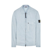 Stone Island 119WN Old Treatment Cotton Canvas Overshirt Sky Blue - 24SS