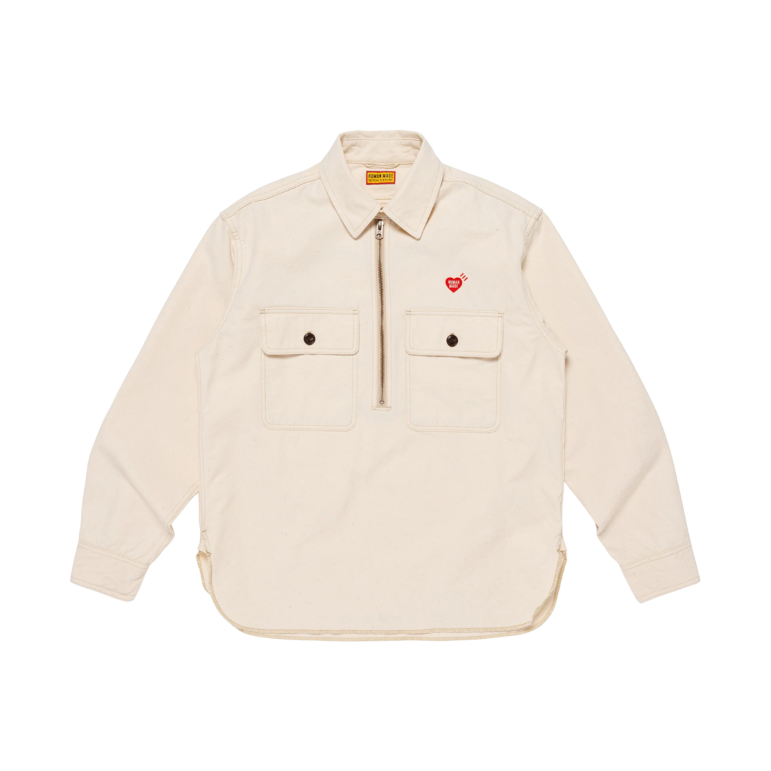 휴먼 메이드 집업 워크 셔츠 화이트(Human Made Zip-Up Work Shirt White) - 2