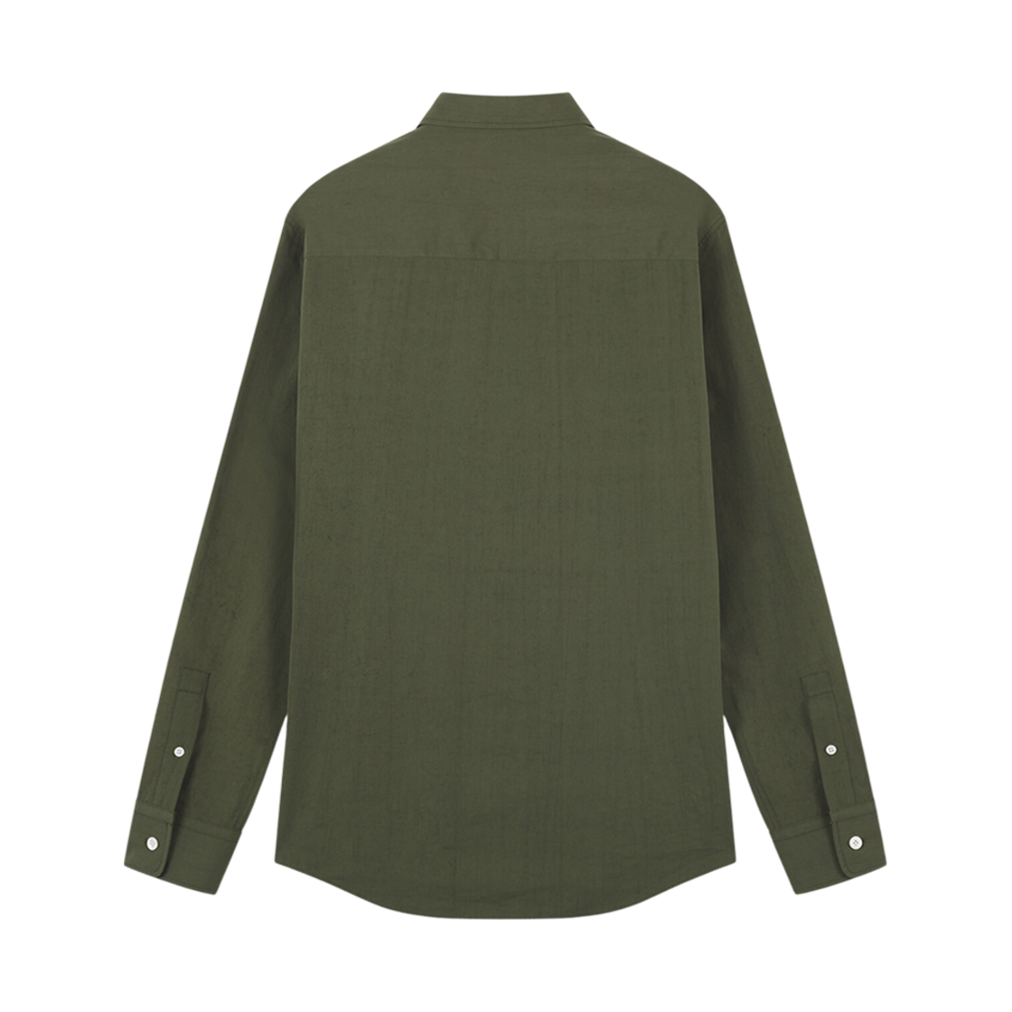 메종 키츠네 캐주얼 셔츠 볼드 폭스 헤드 패치 코튼 포플린 카키(Maison Kitsune Casual Shirt With Bold Fox Head Patch In Cotton Poplin Khaki) - 2