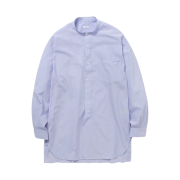 Comoli Band Collar Shirt Sax - 23SS