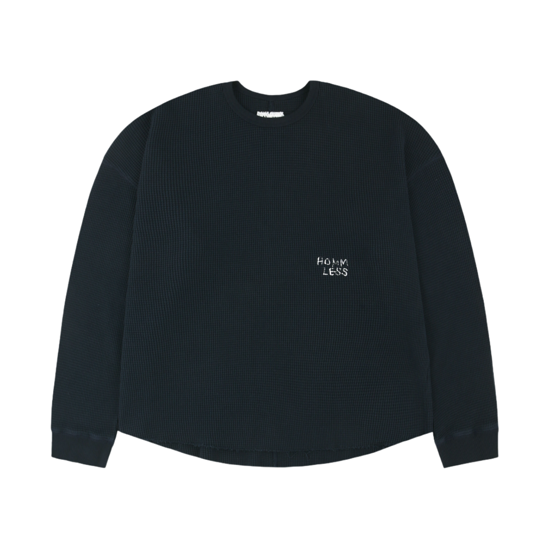 홈리스 헤비 와플 롱슬리브 네이비(Hommless Heavy Waffle LS T-Shirt Navy)
