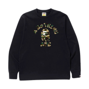 BAPE 1st Camo College L/S T-Shirt Black Yellow