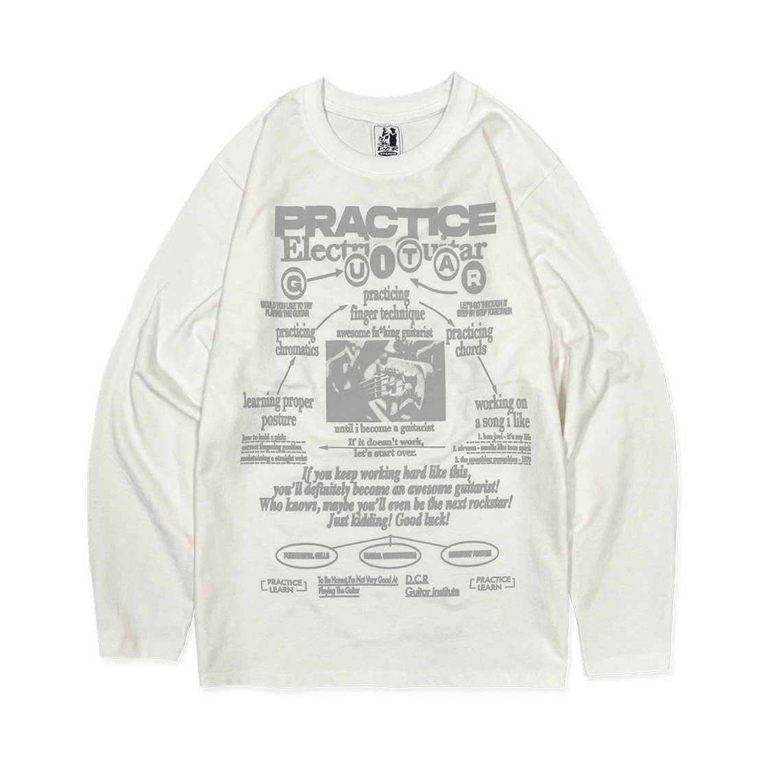 디파이클럽로버스 루틴 화이트 그레이(DEFYCLUBROBBERS Routine LS T-Shirt White Gray) - 1