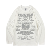 DEFYCLUBROBBERS Routine LS T-Shirt White Gray