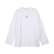 Unsteady Market Layered LS T-shirts White