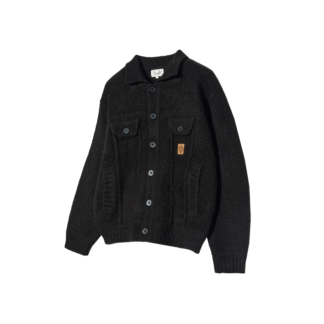 PEW1KC331ABK Phyps Dept Apple Label Knit Tracker Jacket Black