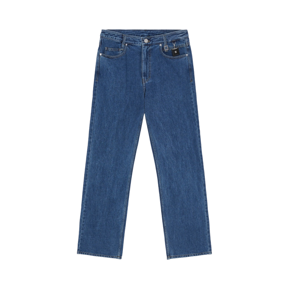 우영미 롱 스트레이트 데님 팬츠 블루 - 23SS