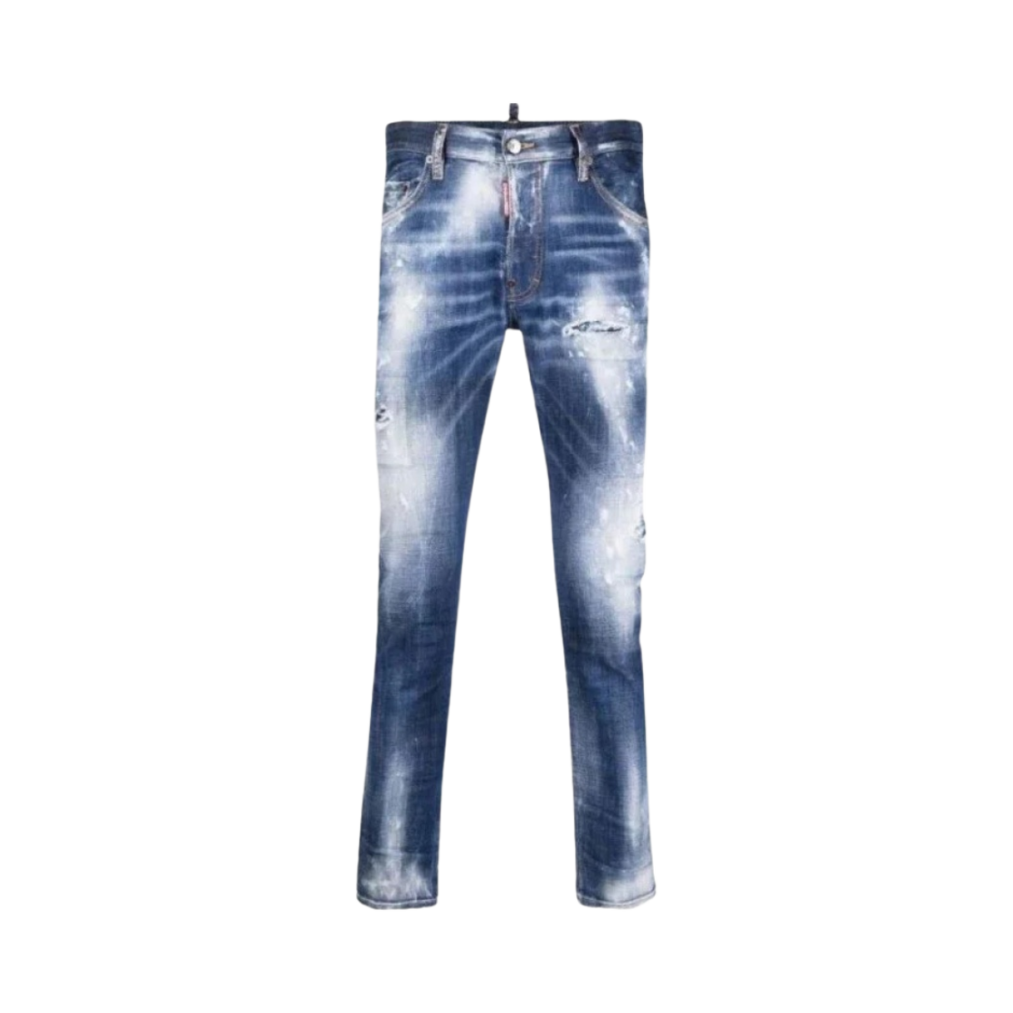 S74LB1042S30342470 Dsquared2 Dark Cloudy Bleach Wash Skater Jeans Blue