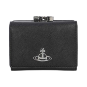 Vivienne Westwood Saffiano Biogreen Small Frame Wallet Black