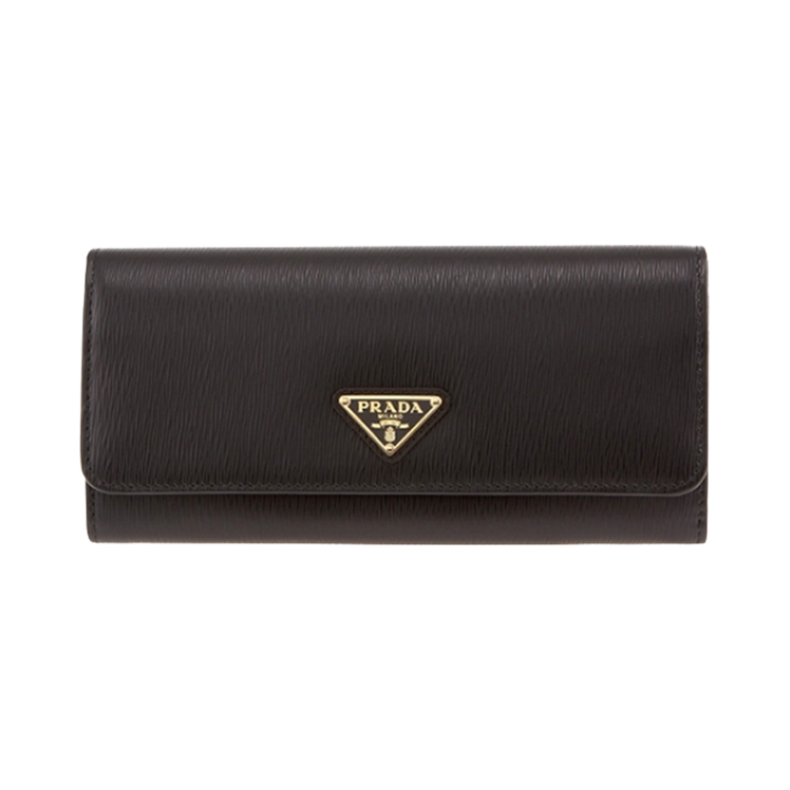 프라다 비텔로 트라이앵글 로고 월렛 블랙(Prada Vitello Triangle Logo Wallet Black) - 1