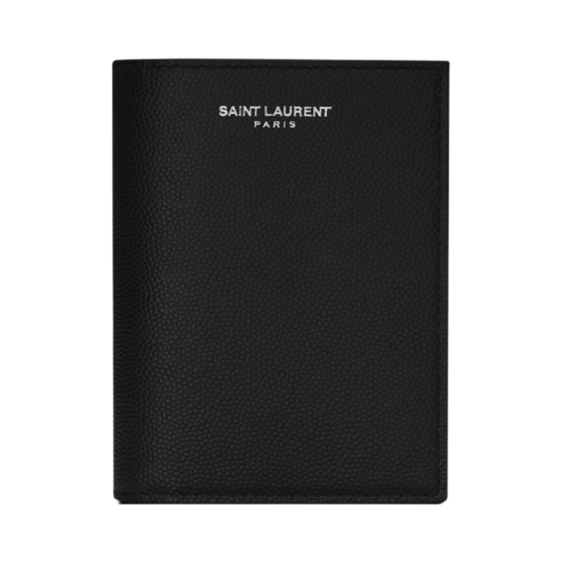 668726-BTY0N-1000 Saint Laurent Paris Credit Card Wallet in Grain De Poudre Embossed Leather Black