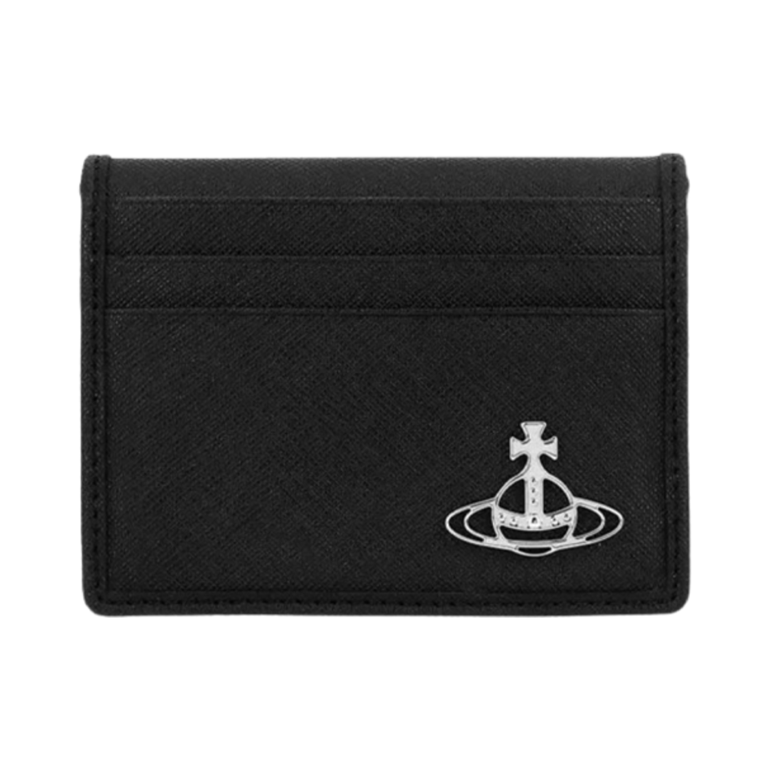비비안 웨스트우드 사피아노 카드 홀더 블랙(Vivienne Westwood Saffiano Card Holder Black)