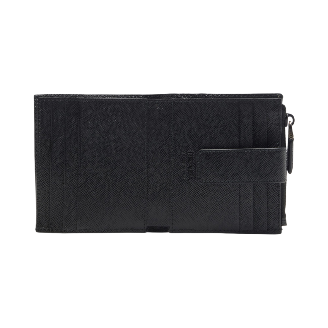 프라다 사피아노 레더 카드 홀더 블랙(Prada Saffiano Leather Card Holder Black) - 2