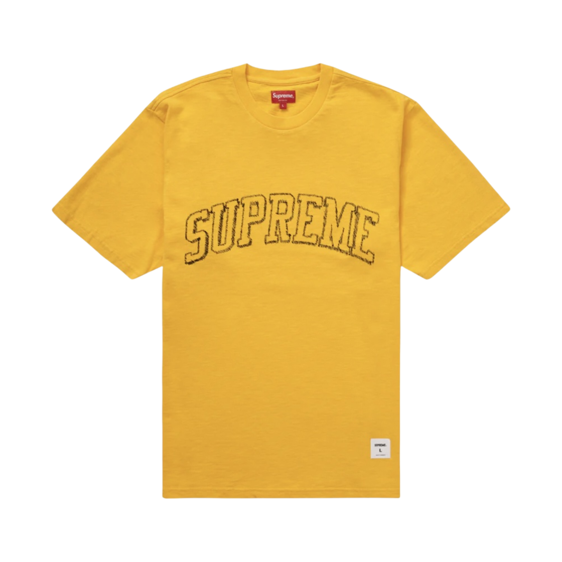 슈프림 스케치 자수 숏슬리브 탑 옐로우 - 23SS(Supreme Sketch Embroidered S/S Top Yellow - 23SS) - 1