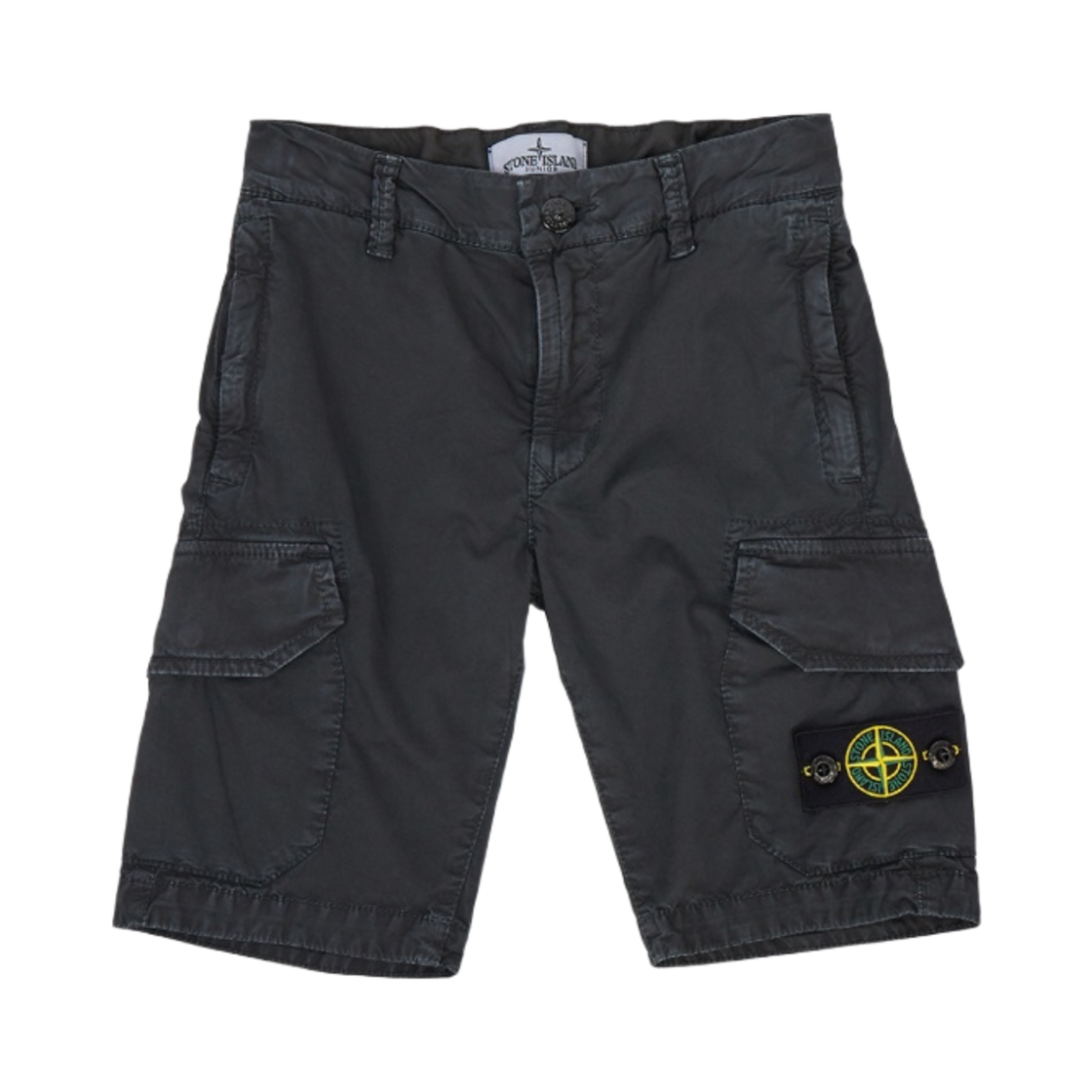(키즈) 스톤 아일랜드 L0110 코튼 카고 쇼츠 블랙 - 21SS((Kids) Stone Island L0110 Cotton Cargo Shorts Black - 21SS) - 1
