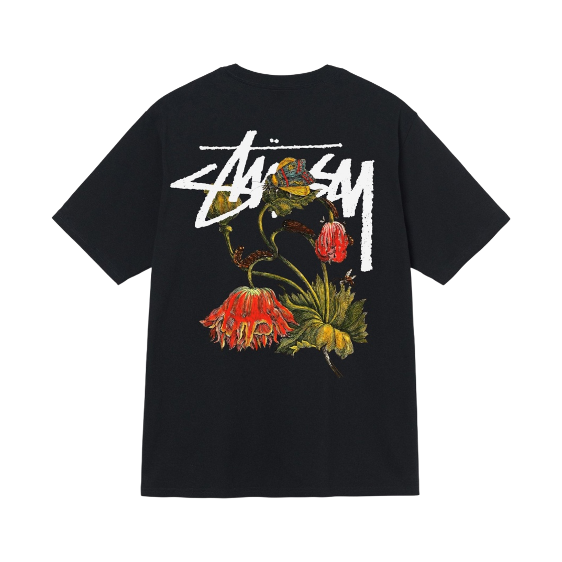 스투시 위더드 플라워 티셔츠 블랙(Stussy Withered Flower T-Shirt Black)