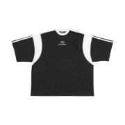 Balenciaga Sporty B Boxy Fit T-Shirt Black White