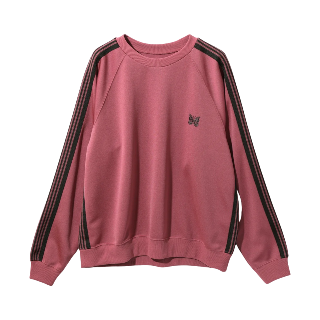 MR285B Needles Track Crewneck Poly Smooth Smoke Pink