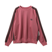 Needles Track Crewneck Poly Smooth Smoke Pink