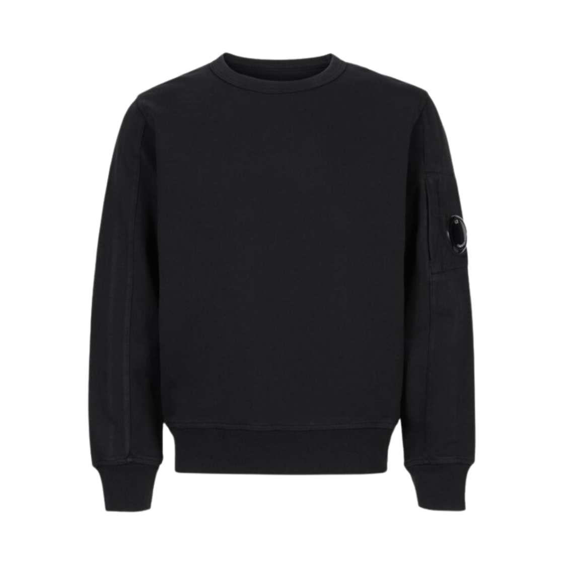 (키즈) C.P. 컴퍼니 U16 라이트 플리스 스웨트셔츠 블랙 - 23SS((Kids) C.P. Company U16 Light Fleece Sweatshirt Black - 23SS) - 1