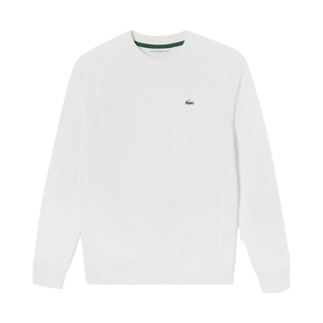 (W) 라코스테 베이직 크루넥 스웨트셔츠 화이트((W) Lacoste Basic Crewneck Sweatshirt White) - 1