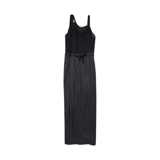 W) 발렌시아가 패치드 슬립 드레스 블랙 | Balenciaga | KREAM