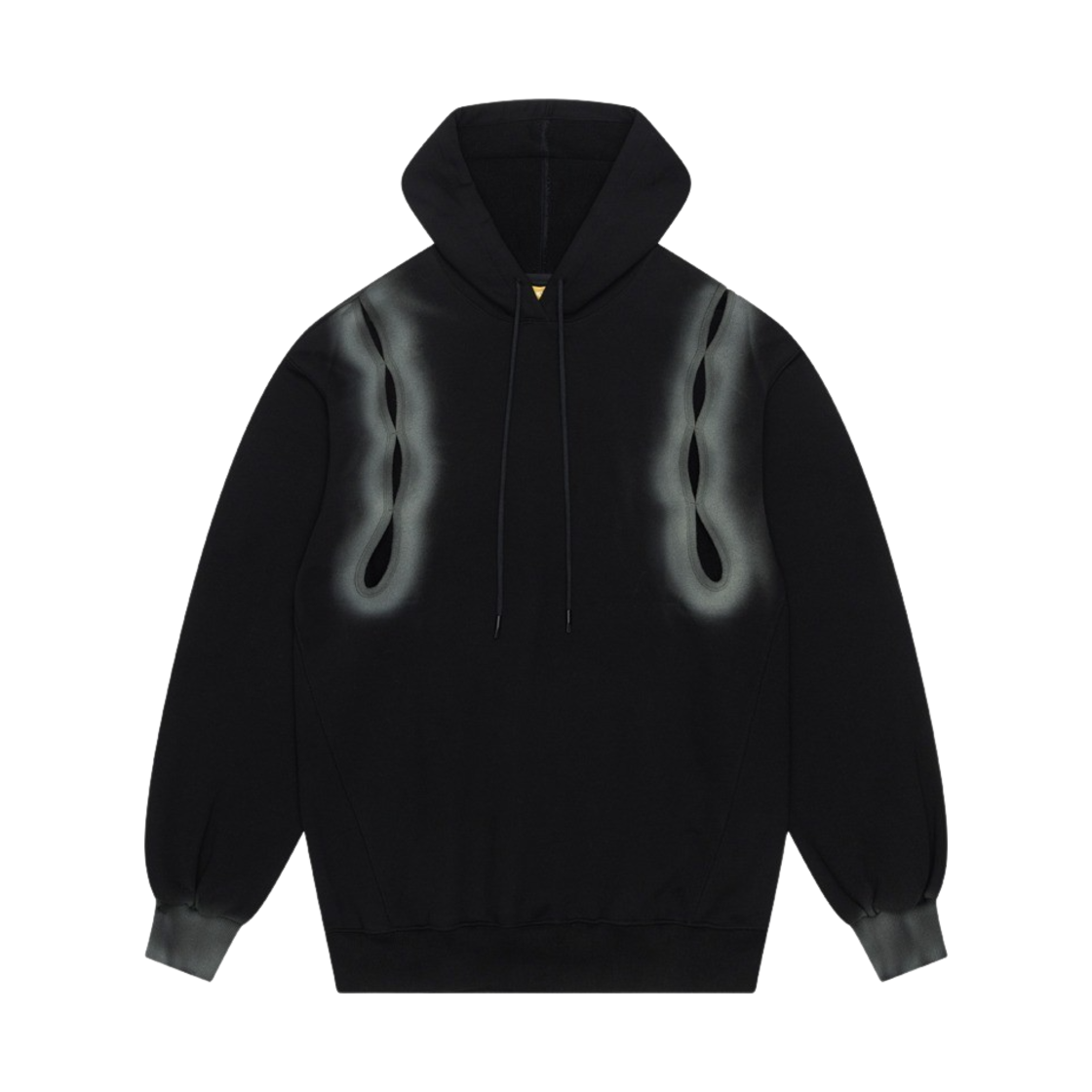 쿄 에어브러쉬 컷아웃 루프 후디 블랙(Kyo Airbrush Cutout Loop Hoody Black)