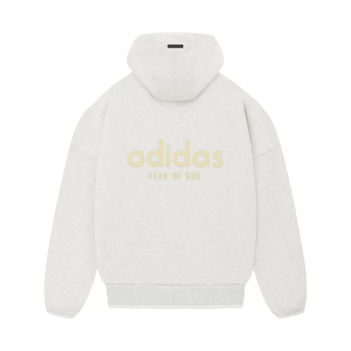 아디다스 x 피어 오브 갓 애슬레틱스 헤더 후드 초크 화이트 멜란지 - KR 사이즈(Adidas x Fear of God Athletics Heather Hoodie Chalk White Melange - KR Sizing)